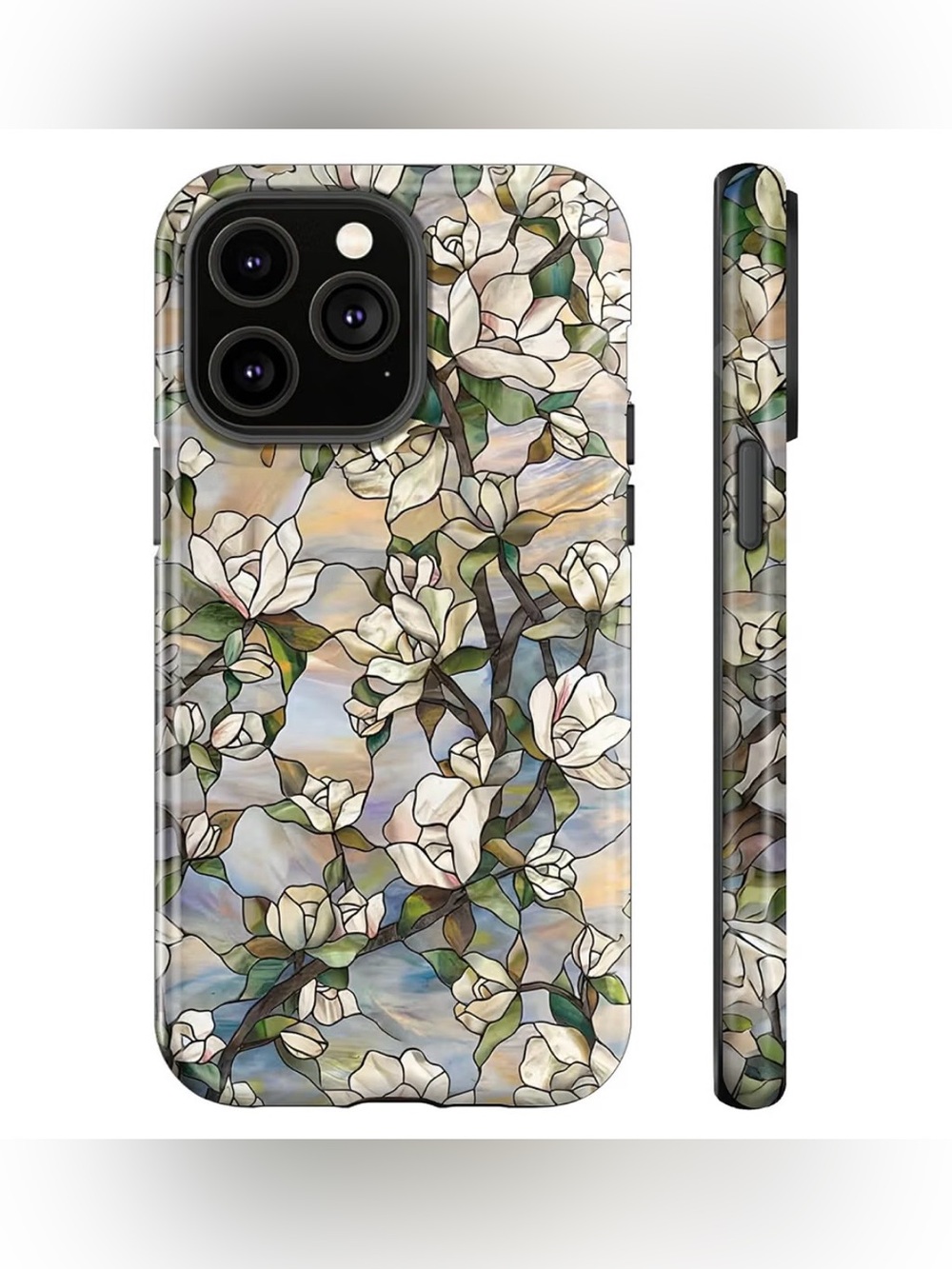 iPhone 15 White Floral Protective Phone Case – Brand New